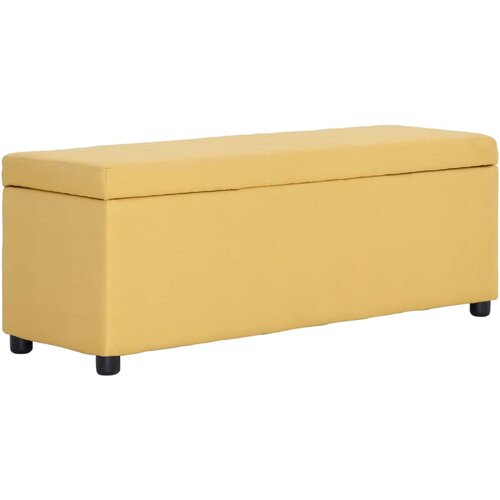 vidaXL Klop s prostorom za shranjevanje 116 cm rumen poliester, (20955161) Cene