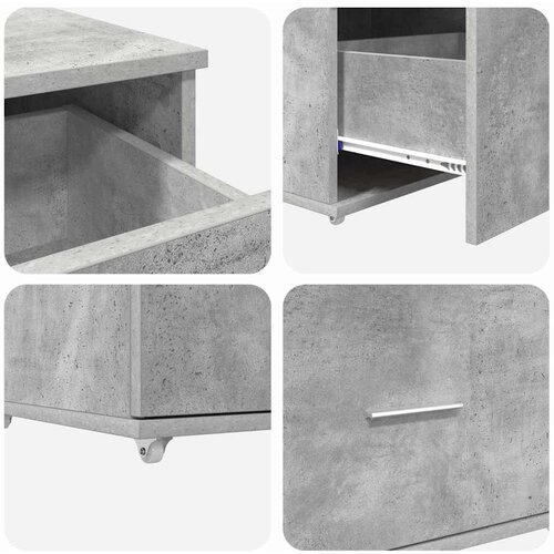  Ormar s ladicama s kotačem Betonski sivi 55 x 45 x 31 cm Slike