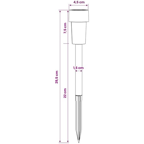  Solarna svjetla za vanjsku upotrebu s tlo&amp;scaron;cem 24 pcs 29,5 cm Slike