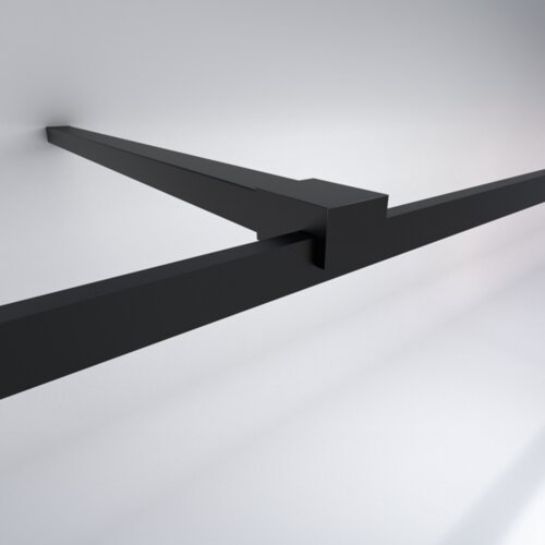 Copen stakleni paravan monte crni mat ram - 120 cm Slike