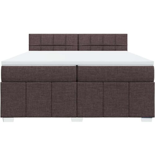 vidaXL Krevet s oprugama i madracem tamnosmeđi 200x200 cm od tkanine Cijene