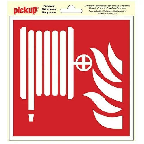 Pickup Naljepnica (D x Š: 15 x 15 cm, Vatrogasno crijevo, Crveno-bijele boje)