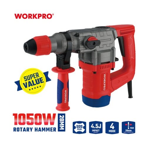 WorkPro WP470407 Električna čekić-bu&amp;scaron;ilica SDS+, 1050W (4,5 J) ( WP470407 ) Slike