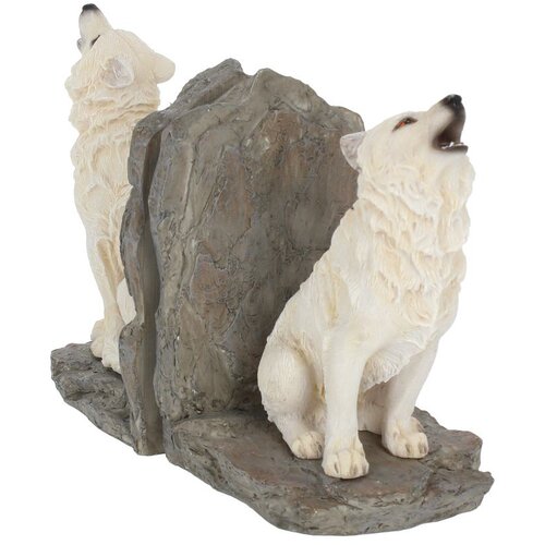 Nemesis Now Wardens of the North White Wolf držači za knjige 20,3 cm Slike