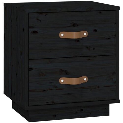 Maison Chic Nočna omarica - Nočna miza črna 40x34x45 cm trdna borovina, (21689247) Cene