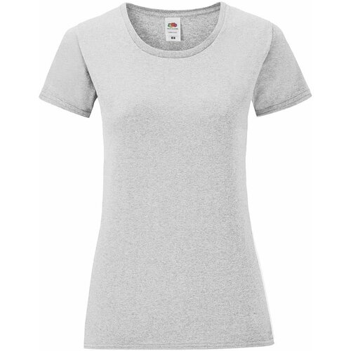Fruit Of The Loom Iconic Grey Women's T-shirt in combed cotton Slike