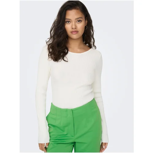 Only White sweater with opening at back Emmy - Women