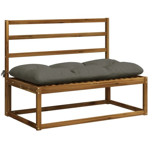  Jastučići za klupe VIANEN 2 kom. 100% poliester Siva - Siva 130 x 60 x 12 cm Slike