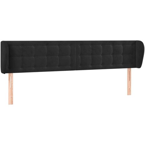  Uzglavlje s u&amp;scaron;ima crno 163x23x78/88 cm bar&amp;scaron;unasto Slike