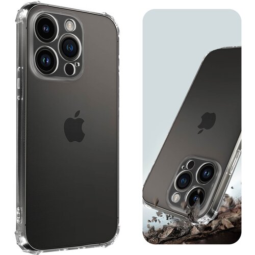 AVIZAR Prozoren gel silikonski ovitek za iPhone 14 Pro Max z odbijacem, odpornim proti udarcem, (20640350) Cene