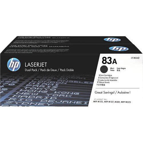 HP Komplet tonerjev CF283AD 83A (črna), dvojno pakiranje, original Slike