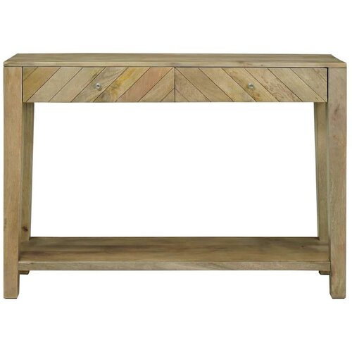  Konzolna stolica s ladicama Prirodna siva 110 x 30 x 80 cm Slike