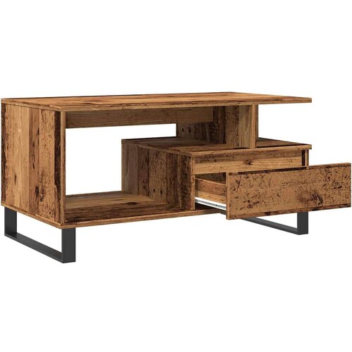 vidaXL Stolić za kavu boja staro drvo 90x49x45 cm konstruiranog drva Cijene