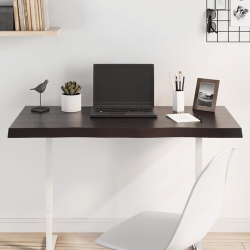 vidaXL Stolna ploča tamnosmeđa 100x40x(2-4) cm obrađena hrastovina Cijene