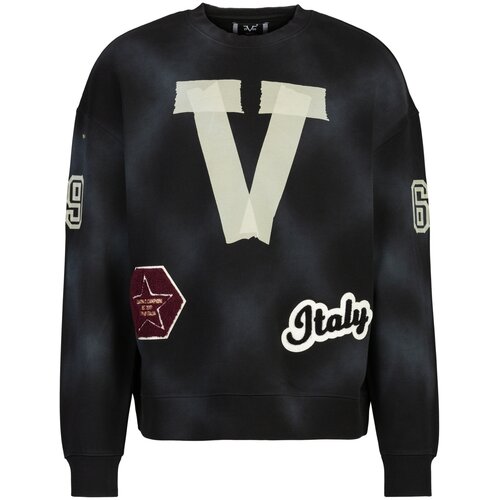 19V69 ITALIA Majica &amp;#039;Omero&amp;#039; rumena / če&amp;scaron;njevo rdeča / črna / bela Slike