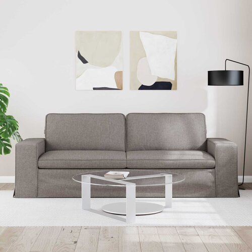 SOFA Sivo-smeđa 222 x 80 x 82 cm tkanina Slike