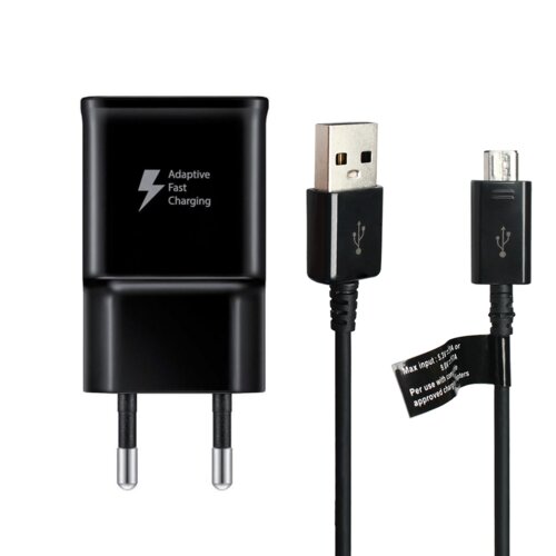 kućni punjač fast charger 2A sa micro usb kablom crni Slike
