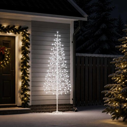  LED božićno drvce Bijela Čelik 196 LED lampica Cijene
