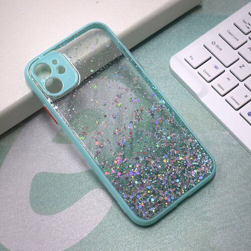 Frame Glitter maskica za iphone 11 zelena Slike