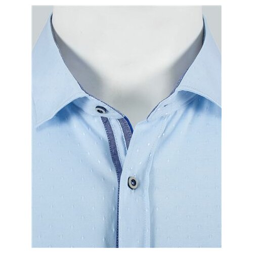 Tudors big size jednobojna plava košulja dugih rukava sa kragnom (BT16026-601) Slike