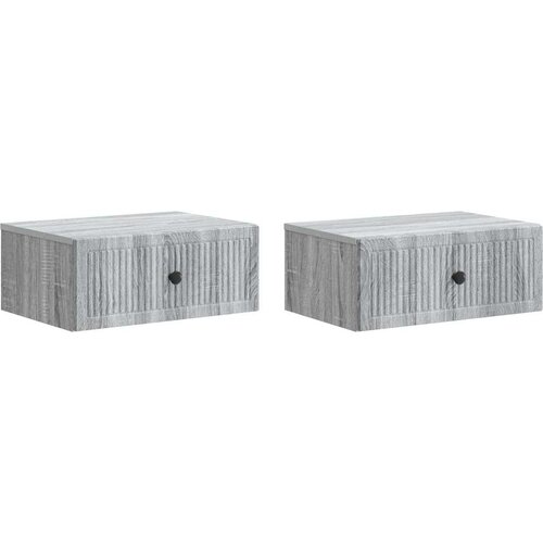  Noćni ormar s ladicama 2 pcs Siva sonoma 49 x 34 5 x 20 cm Cene