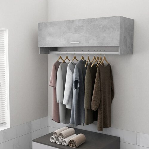 VidaXL Ormar siva boja betona 100 x 32,5 x 35 cm od iverice Slike