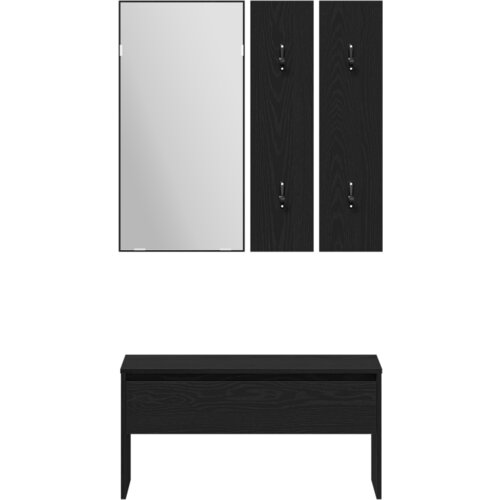VidaXL set namje&amp;scaron;taja za hodnik od crnog oraha, set namje&amp;scaron;taja za hodnik u crnom orahu, posuda za biljke crni orah 40x40x40 cm Slike