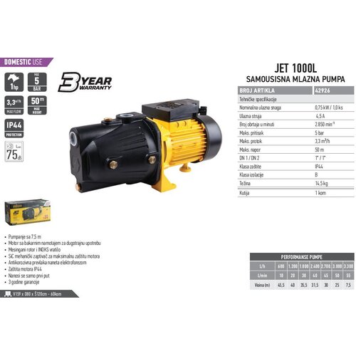 FF_Group FF EA PUMPA ZA VODU JET1000L Cene