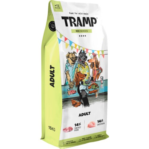 TRAMP Roc Adult - suha hrana za odrasle pse z ibersko svinjino, 15 kg, (5000008066) Slike