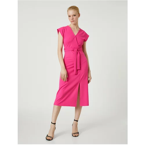 Koton Dress - Pink - Wrapover