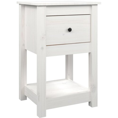 Maison Chic Nočna omarica - Nočna miza bela 40x35x61,5 cm trdna borovina, (21689333) Cene