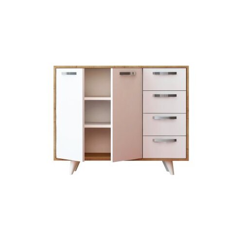 Hanah home waga oakwhite multi purpose cabinet Slike