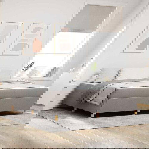 vidaXL Krevet s opruga kutije Taupe i bijela 180 x 200 cm tkanina Cene