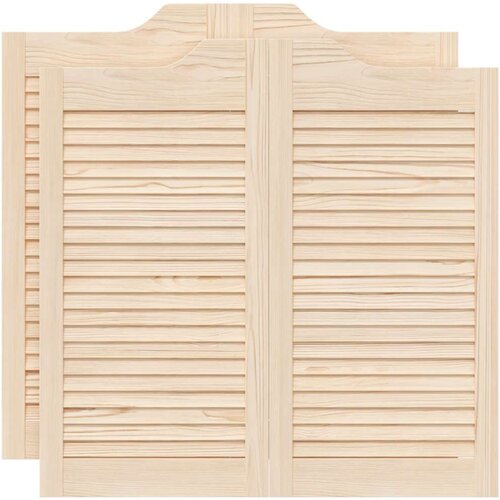 vidaXL Swing Doors Louvred Design 2 para masivni les borovega lesa Cene