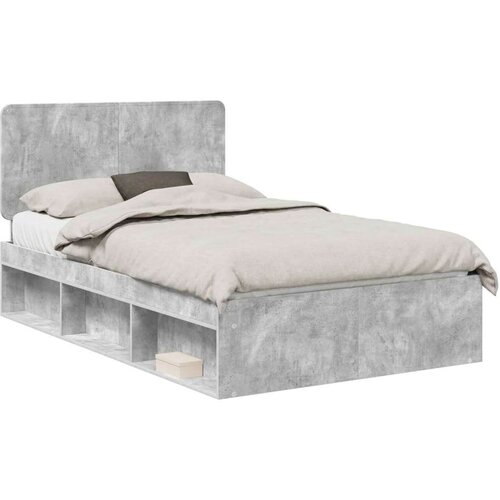  Okvir za krevet Beton 120 x 190 cm Čvrsto borovo drvo Slike