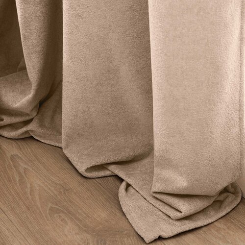 Douceur d int&amp;eacute;rieur Svetlo rjava boucl&amp;eacute; zavesa 140x260 cm Winona &amp;ndash; Slike