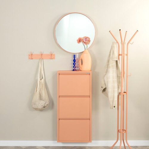 Spinder Design Rožnato-oranžen kovinski stenski obe&amp;scaron;alnik Fusion &amp;ndash; Slike
