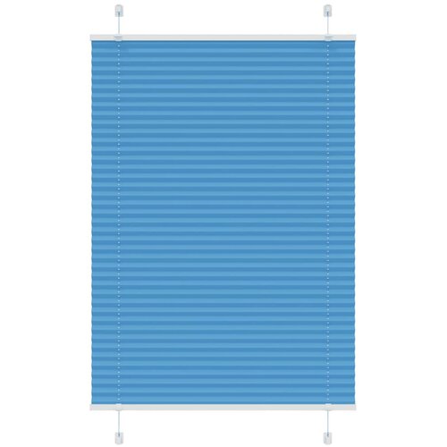 vidaXL Plisirana senčila modra 85x150 cm, širina blaga 84,4 cm, poliester, (5000297551) Cene