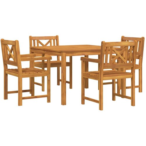  Vrtni set za objed 3 kom. Smeđa Čvrsto drvo akacije 85 x 85 x 74 cm Slike
