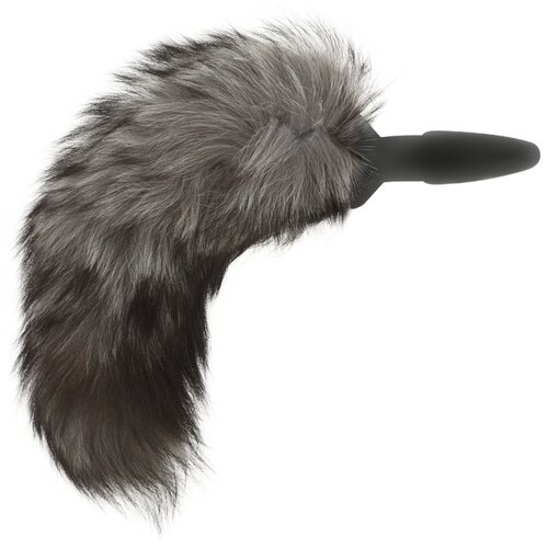 OHMAMA ANAL ohmama silver butt plug 12 cm and black tail Cene