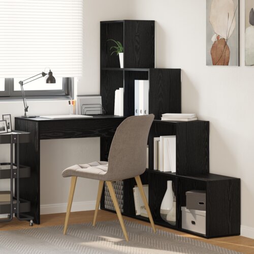 vidaXL s policom s pohranom Crni hrast 101,5 x 149,5 x 149,5 cm Cijene