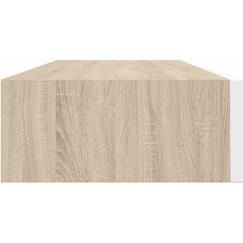  Zidne police s ladicama 2 kom. hrast i bijela 60x23,5x10 cm MDF Slike