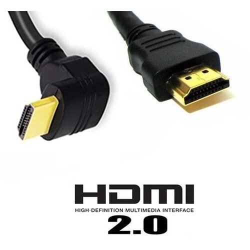 Optimus HDMI kabel (5m, HDMI Mu&scaron;ki na Mu&scaron;ki 2.0v, 90&deg; kutni, crni) Cijene