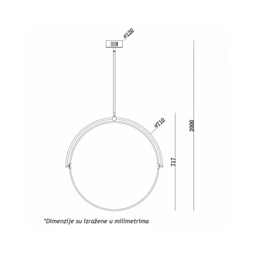 Luna 245 VISILICA 14W 2700K Slike