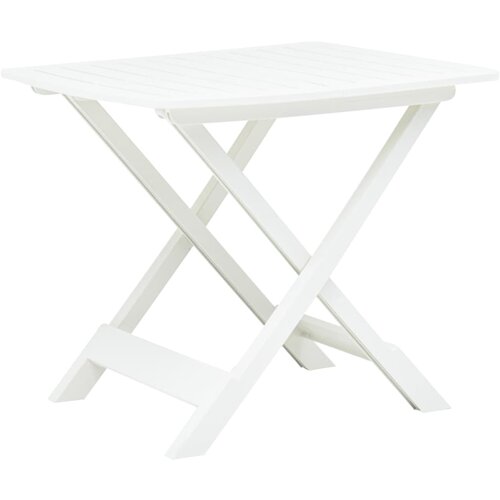 The Living Store Zložljiva vrtna miza bela 79x72x70 cm plastika - Vrtna Miza, (21475026) Slike