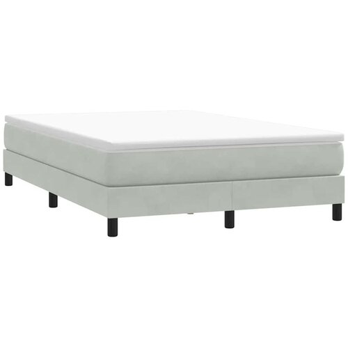 Box Spring krevet bez madraca svijetlo sivi 140x210 cm samt Cene