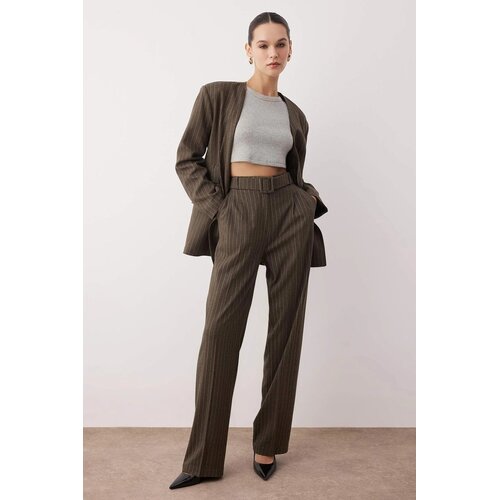 TRENDYOLMILLA ženske pantalone Twoaw26Pl00083, maslinasta-maslinasta Slike