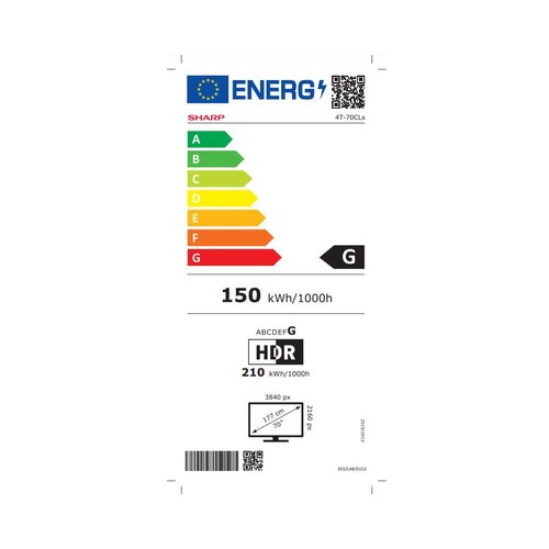 Sharp 70&amp;quot; 70CL5 Android Smart Ultra HD 4K LED TV Slike