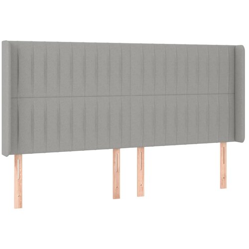 Maison Chic vzglavna omarica - nočna omarica - posteljna omarica z u&amp;scaron;esi svetlo sivo 183x16x118/128 cm blago, (21712841) Slike