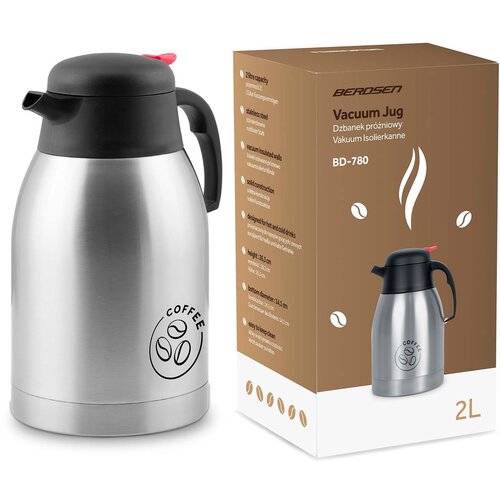Berdsen BD-780 2L Stainless Steel Coffee Vacuum Jug - Ultimate Thermal Insulation, (21740603) Cene
